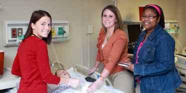 Nursing students in a classroom