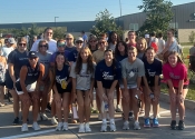 College of Saint Mary students and staff volunteered at Ironhawk Juniors Triathlon on campus 