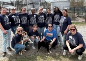 Students from College of Saint Mary volunteer during Spirit of Service